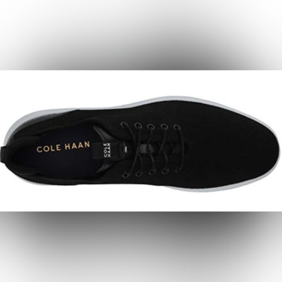 Cole Haan Men\'s Oxford, Black Knit/White Shoes Size 10.5 Like New main image 3
